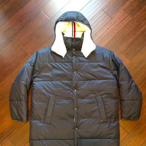 TOMMY HILFIGER Reversible Hooded Full Length Puffer - Picture 8 of 15